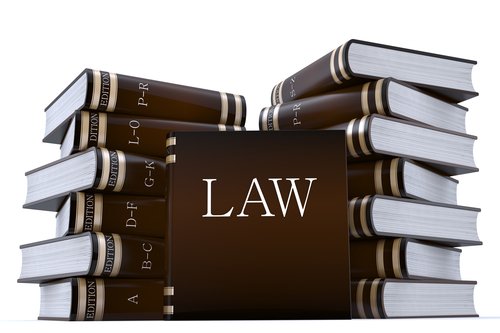 3d render of a collection of law books
